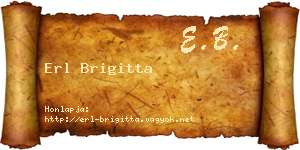Erl Brigitta névjegykártya